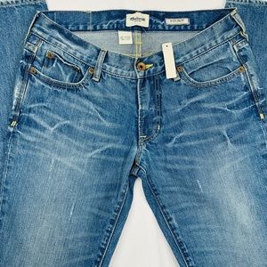 MADEWELL JEANS Sz 28 Blue Mid-Rise Straight Leg